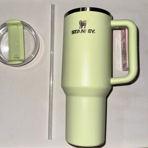 Stanley Green Travel Mug with Lid and Straw